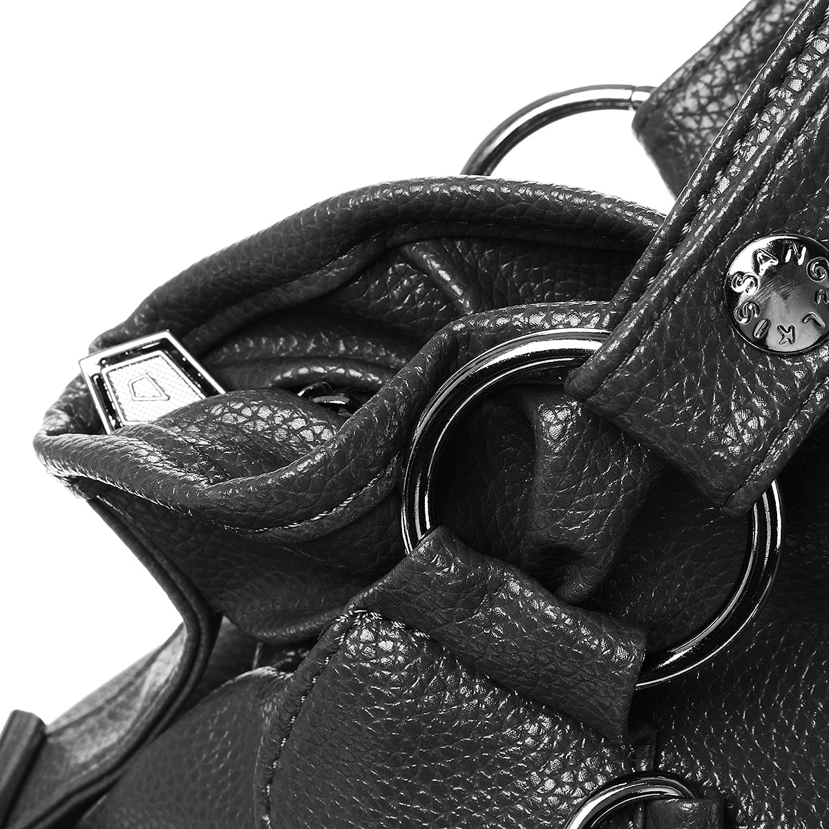 Use4 Womens Christmas White Snowflake Rivet PU Leather Tote Bag Shoulder Bag Purse Use4 Womens Christmas White Snowflake Rivet PU Leather Tote Bag Shoulder Bag Purse